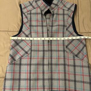 Plaid Women's Vest - Gray and Red